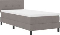 vidaXL Boxspringbed met hoofdeinde Taupe 100 x 200 cm Stof