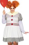 Leg Avenue Creepy Clown + Kostuum Dames XXXL/XXXXL Meerkleurig