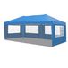Tente de réception avec parois latérales – 300x600 cm – Pliable – Bleu – Tissu Oxford 420D – Tente de réception pliable – Imperméable et résistant aux intempéries – Hauteur réglable