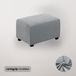 BankhoesDiscounter Housse de pouf tricotée - XL - Gris clair