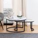 AC Design Furniture Spencer Salontafel, set van 2, witte marmerlook met zwart metalen frame