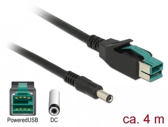 Delock PoweredUSB cable male 12 V > PoweredUSB male 12 V 4 m
