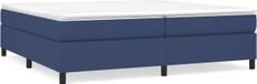 vidaXL Boxspringbed met matras, blauw, 200x200 cm, gestoffeerd