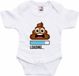 Bellatio Decorations Baby Rompertje - Loading Poop - Wit/Blauw - Maat 56