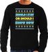 Bellatio Decorations Apres ski sweater voor heren - Should i stay or - zwart - M