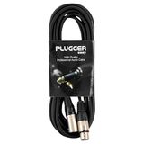 Plugger 6 m 3-Pin Vrouwelijke naar 3-Pin Mannelijke XLR Kabel - Zwart