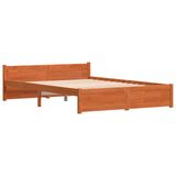 vidaXL - Bedframe - Wasbruin - Massief grenenhout