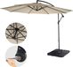 Mendler Acerra Ampelscherm, zonnescherm, diameter 3 meter, kantelbaar, crème kleur