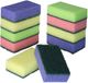 Merkloos / Sans marque 10x Gekleurde schuursponzen / sponzen - 9 x 6 x 3 cm - Schoonmaak / keukenartikelen