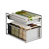 Happiq Keukenorganizer - Gootsteen Organizer 2-Laags - Uittrekbare Kast met Ventilatie - Voor Keuken & Badkamer - Zwart
