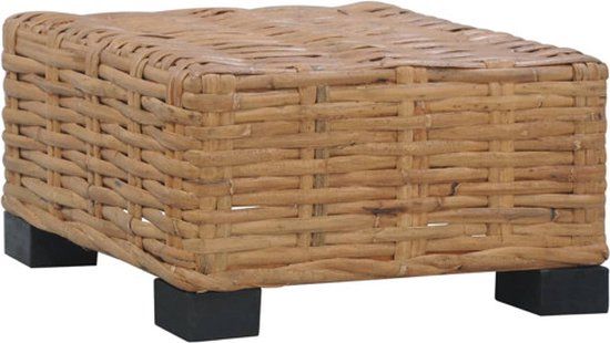 vidaXL Salontafel 47x47x28 cm Natuurlijk Rotan