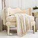 CREVENT Home Decor Rustiek Bank Stoel Bed Hoesdeken, Zacht Warm Gezellig Licht Gewicht voor Reizen, Cadeau voor Kerstmis(127cmX152cm Beige/Ivory)