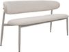 Giga Meubel Banc de salle à manger Alexia - Beige/Beige - 200x55x77cm