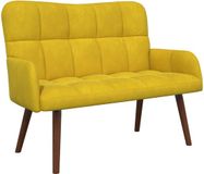 vidaXL 2-Zits Sofa Geel 115 x 61 x 87 cm Fluweel