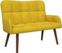 vidaXL 2-Zits Sofa Geel 115 x 61 x 87 cm Fluweel