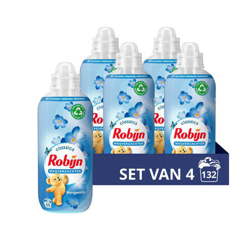 Robijn Robijn Classics Morgenfris wasverzachter - 4 x 33 wasbeurten - voordeelverpakking - 132 wasbeurten