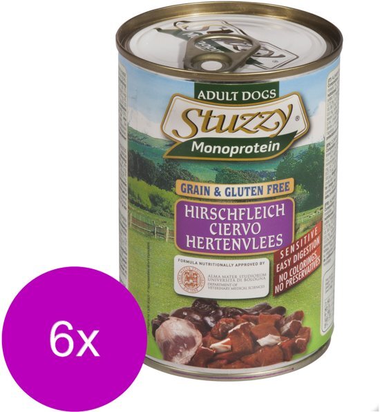 Stuzzy Blik Adult 400 g - Hondenvoer - 6 x Hert