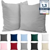 Dreamzie Kussensloop 65 x 65 Katoen Renforcé (set van 2) - Lichtgrijs