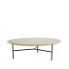 Mavis Tribeca Table basse Chêne ciré rustique, pieds noirs, Ø110 cm