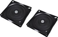 vidaXL Draaiplateaus voor bootstoelen - 2 stuks - Standaard - 160x160x2,5 mm - Staal - Wit