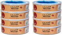 Lilnap Classic Serie - Luieremmer Navulling - 8-PAK - Compatibel met Angelcare
