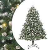 vidaXL Kunstkerstboom Groen 180 cm PVC Plastic Staal