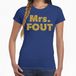 Bellatio Decorations Mrs. Fout Blauw Glitter T-shirt Dames S