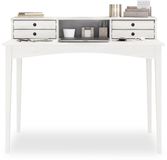 IDIMEX Bureau MILANO met 4 lades van massief hout - Wit