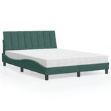 Maison Exclusive - Lit « Hanko » vert foncé 140 x 200 cm, velours