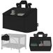 LIONELO Sidepocket Middelgrote hangende organizer, 43 x 15 x 23 cm, multifunctionele opbergtas voor babybed, luiertafel en slaapkamer, modulair met praktische zakken en ritssluiting, zwart