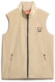 Superdry - Active bodywarmer van fleece - Heren - Gilets - XL - Oatmeal Beige