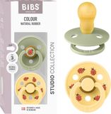 BIBS Colour Fopspeen - 18-48 mnd - 2-pack - Ronde - Sage/Pale Butter