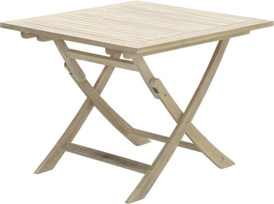 Garden Impressions Kent Folding Table 90x90 - Brown