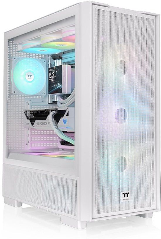 Thermaltake S380 TG ARGB Midi Tower Zwart, Wit