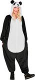 Widmann Panda pak pluche Peter Jumpsuit Volwassenen Zwart/Wit L/XL