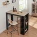 en.casa Bartafel Danderyd met 3 planken 120x60x105,5 cm zwart en eikenkleurig