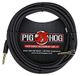 Pig Hog - PCH20BKR PC-H20BKR rechtshoekige 1/4" tot 1/4" zwarte geweven gitaarinstrumentkabel, 20 voet