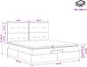 vidaXL Ottoman bed met matras Crèmekleurig 140 x 200 cm Stof