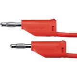 Schützinger Meetsnoer Stekker 4 mm Stekker 4 mm 50.00 cm Rood 1 stuk(s)