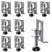 Set de 8 pieds de meuble réglables pour meubles