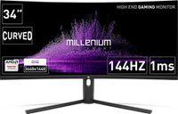 Millenium MGG MD 34 PRO-2 Curved QLED HDR400 Gaming monitor - 34 inch - WQHD 3440x1440 - 144Hz - VA