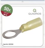 Quadrios 23C530 Ringkabelschoen | 6 mm² | 10.5 mm | Geel | 50 stuks