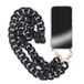 Transparante beschermhoes voor iPhone 14 Pro (6,1 inch), met omhangkoord/omhangband, zwart