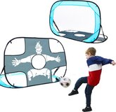 Kinder Voetbaldoel met Doelwand - 125x80 Pop-Up Doel Tuin Kinderdoel Opvouwbaar
