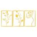 Elegant gouden decoratieve metalen wandaccessoire (3 stuks), 49 x 70 cm