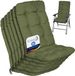 Beautissu Flair HL Set de coussins 6x dossier haut 120x50x8 cm vert olive – Coussin de chaise de jardin
