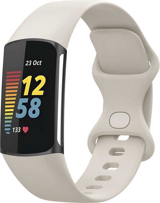 iMoshion Bandje Geschikt voor Fitbit Charge 5 / Charge 6 - Siliconen - Roze