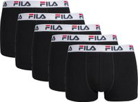 FILA Heren Basic Boxershorts 5 Pack Zwart Maat XL