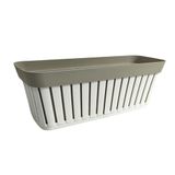 Ecoplast Balkon Kreta 50 cm, buitenkant van kunststof, balkonbak, lichttaupe, 40 cm