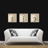 Ambiance col-3D-dancing_Figurures wandsticker, vinyl, meerkleurig, 30 x 90 cm